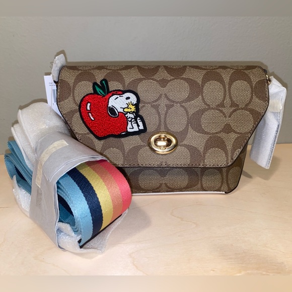 Coach Bags Coach X Peanuts Karlee Crossbody In Signature Canvas